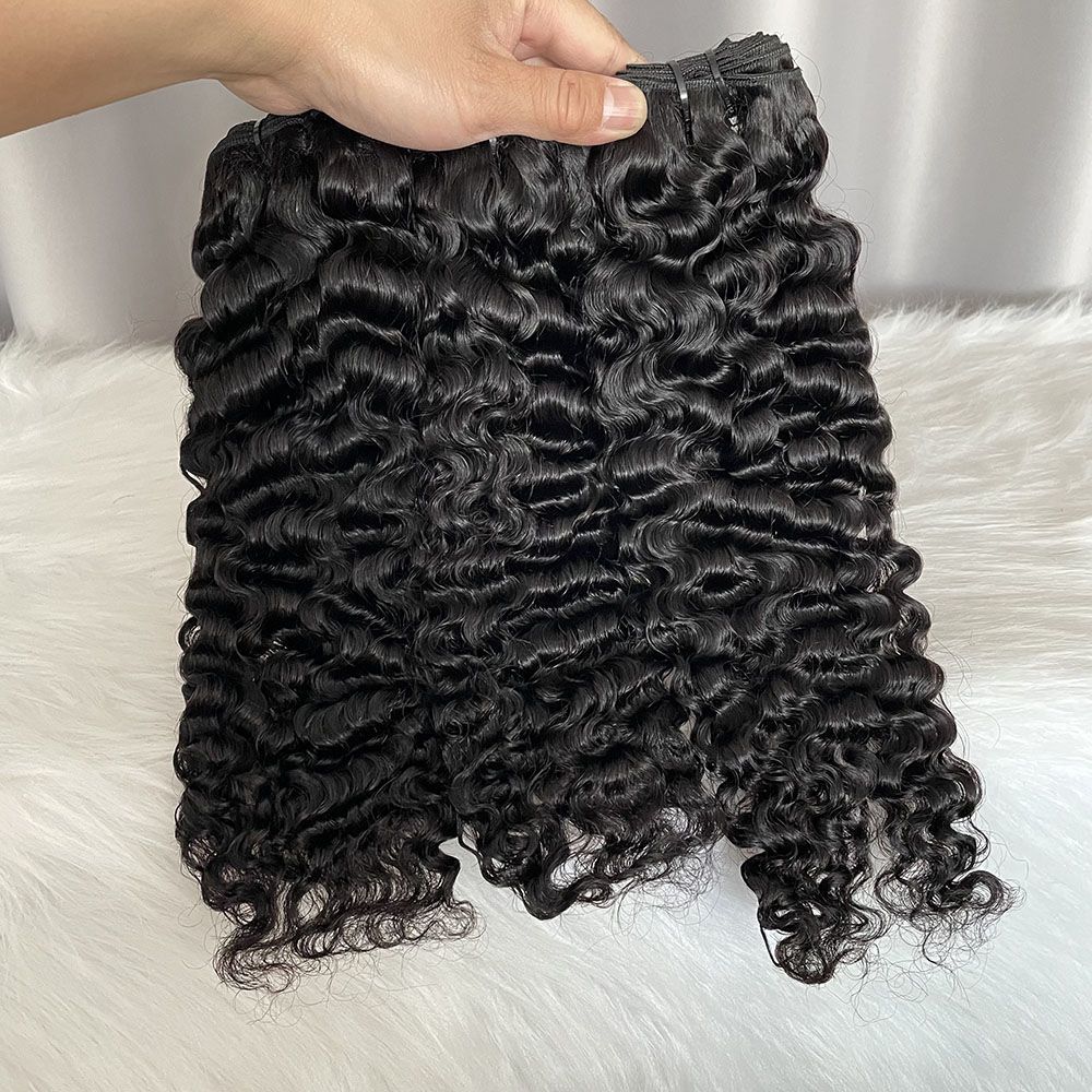 10A Burmese Curly Human Hair Bundles Natural Color Virgin Hair