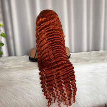 Loose Deep Wave 13x4 Frontal Wig Color 350 Ginger Human Hair Lace Wigs