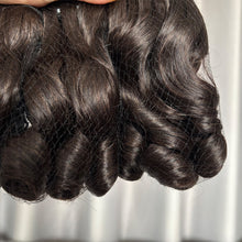 SDD Bouncy Curl Human Hair Bundles with Closure Frontal  Color #2 Double Drawn Hair