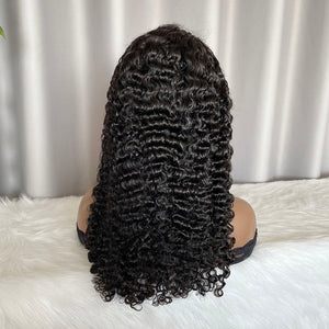 Burmese Curly Human Hair Wigs 13x4 Lace Full Frontal Wig