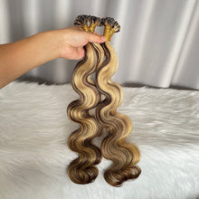 Keratin K Tip Hair Extensions Body Wave Color P2/27 Human Hair 100g