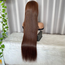 Chocolate Brown Human Hair Wig 13x4 Lace Frontal Wig
