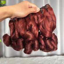 12A Bouncy Curl Human Hair Bundles with Closure Frontal Color #33 SDD Double Drawn Hair