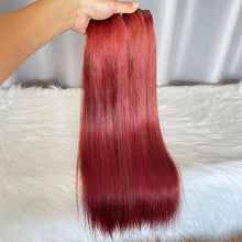SDD Human Hair Bundles with 5x5 Closure Straight Double Drawn Hair Color 33