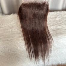 SDD Human Hair Bundles with Closure Straight Double Drawn Hair Color 2
