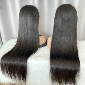 13x4 Lace Frontal Wig Straight 100% Human Hair Lace Front Unit 10A Grade
