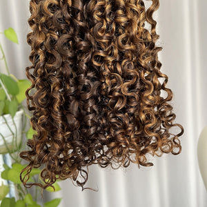 P4/30 12A Pixie Curl Double Drawn Human Hair Weft