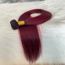 Burgundy Hair Bundles 1b/99J Straight Human Hair Weft 100 gram