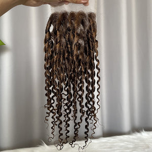 P4/30 12A Pixie Curl Double Drawn Human Hair Weft