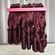 SDD Bouncy Curls Human Hair Bundles with Lace Frontal 99J Hair