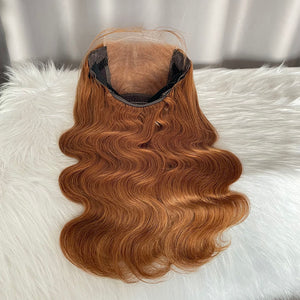 5x5 Closure Wig Body Wave Human Hair Lace Wigs Color 30
