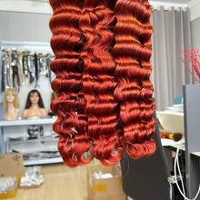 9A Ginger Deep Wave Human Hair Bundles Color #350