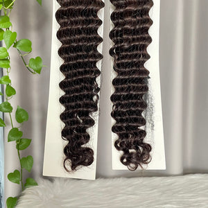 Tape In Hair Extensions Deep Wave Human Hair 40pcs/100g