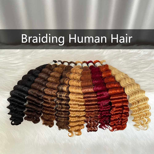 Deep Wave Braiding Hair Bulk Hair Human Hair Extensions 100g per Bundle