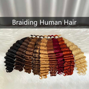 Deep Wave Braiding Hair Bulk Hair Human Hair Extensions 100g per Bundle