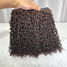 12A Pixie Curls Human Hair Bundles with Lace Closure SDD Color 4 Hair
