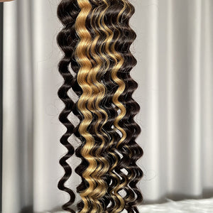 Bulk Hair Extensions for Braiding Hair Deep Wave P4/27 Human Hair