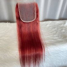SDD Human Hair Bundles with 5x5 Closure Straight Double Drawn Hair Color 33