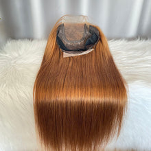 4x4 Closure Wig Straight Human Hair Lace Wigs Color 30