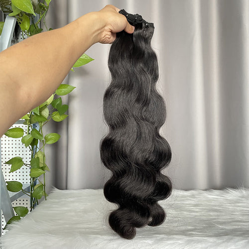 12A Double Drawn Body Wave Bundles Natural Color Human Hair Free Shipping