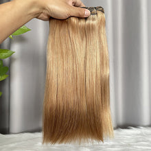 SDD Human Hair Bundles with Closure Straight Double Drawn Hair Color 27