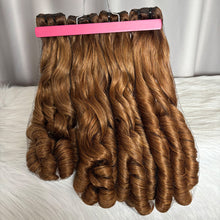 SDD Bouncy Curls Human Hair Bundles with Lace Frontal Color #30 Hair