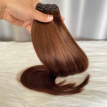 SDD Bone Straight Human Hair Bundles and Closure Brown Hair