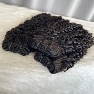 Pixie Curly and Burmese Curly Human Hair Bundles SDD Hair Curl Tips Double Drawn