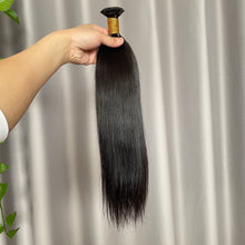 K Tip Hair Extensions Natural Color Straight Human Hair 100g/bundle