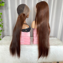 Chocolate Brown Human Hair Wig 13x4 Lace Frontal Wig