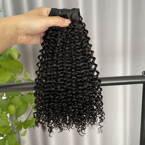 12A Jerry Curly Human Hair Bundles Double Drawn Original Hair Weft