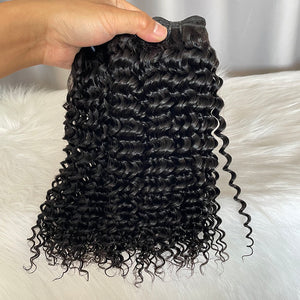 12A SDD Deep Curly Human Hair Bundles Natural Color Raw Hair