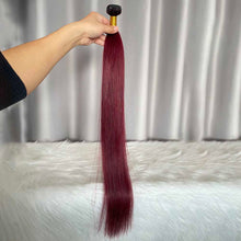 Burgundy Hair Bundles 1b/99J Straight Human Hair Weft 100 gram