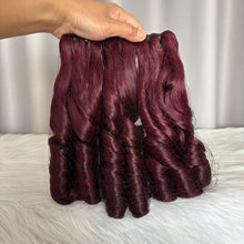 SDD Bouncy Curls Human Hair Bundles with Lace Frontal 99J Hair