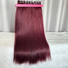 SDD Human Hair Bundles with Closure Straight Double Drawn Hair 99J