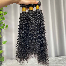 9A Kinky Curly Hair Bundles Natural Color Virgin Human Hair Weft Free Shipping