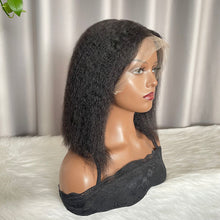 Kinky Straight Bob Wig Human Hair 13x4 Frontal Lace Wigs