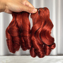 12A Bouncy Curl Human Hair Bundles with Closure Frontal Color #350 SDD Double Drawn Hair