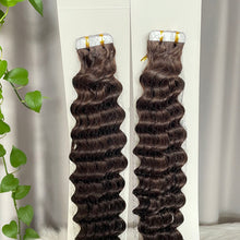 Tape In Hair Extensions Deep Wave Human Hair 40pcs/100g
