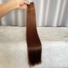 SDD Bone Straight Human Hair Bundles and Closure Brown Hair