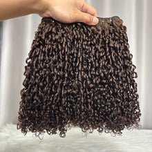 12A Pixie Curls Human Hair Bundles with Lace Closure SDD Color 4 Hair