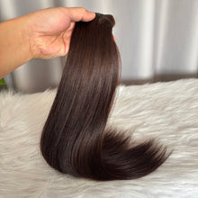 SDD Human Hair Bundles with Closure Straight Double Drawn Hair Color 2