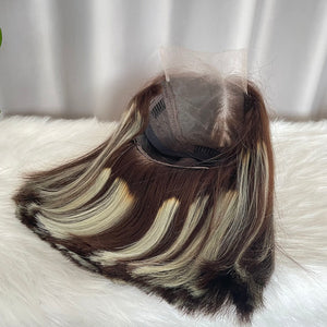 5x5 Closure Bob Wig Highlight Human Hair Wigs