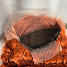 Loose Deep Wave 13x4 Frontal Wig Color 350 Ginger Human Hair Lace Wigs