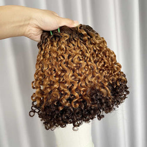 12A Water Curl Hair Double Drawn Color T4/30/4