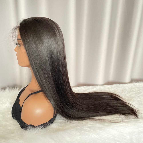 5x5 Closure Wig Straight Virgin Hair Lace Wigs HD Thin Transparent Lace Free Shipping