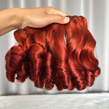 12A Bouncy Curl Human Hair Bundles with Closure Frontal Color #350 SDD Double Drawn Hair
