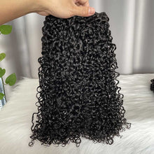 Pixie Water Curl Human Hair Bundles with Closure Frontal SDD Double Drawn