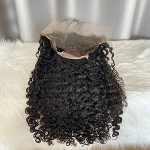 Burmese Curly Human Hair Wigs 13x4 Lace Full Frontal Wig