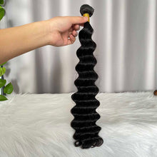 12A Loose Deep Wave Human Hair Bundles Double Drawn Hair Weft
